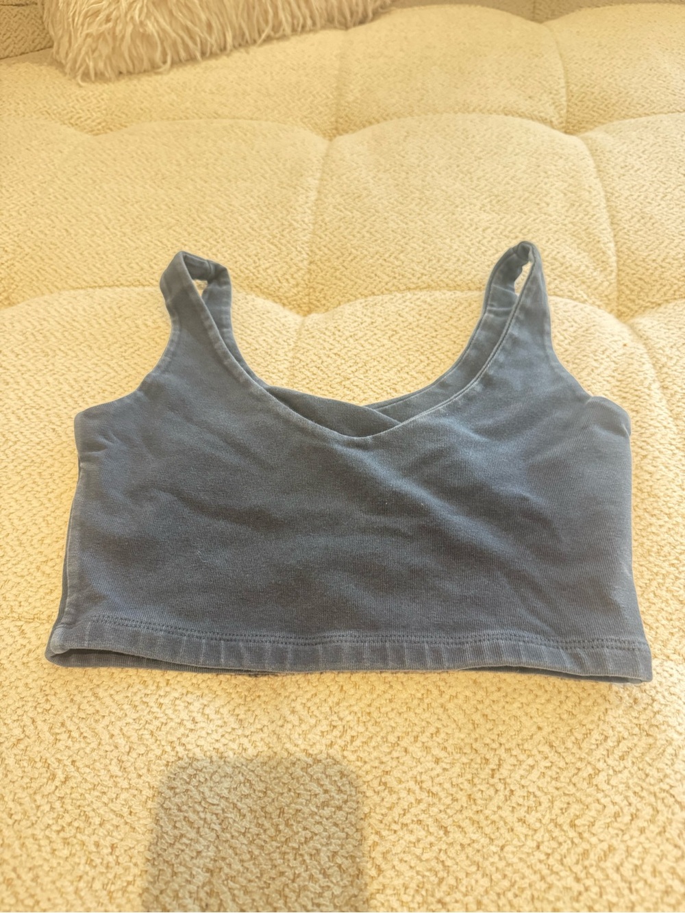 Brandy Melville Faded Blue Cropped Tank Top